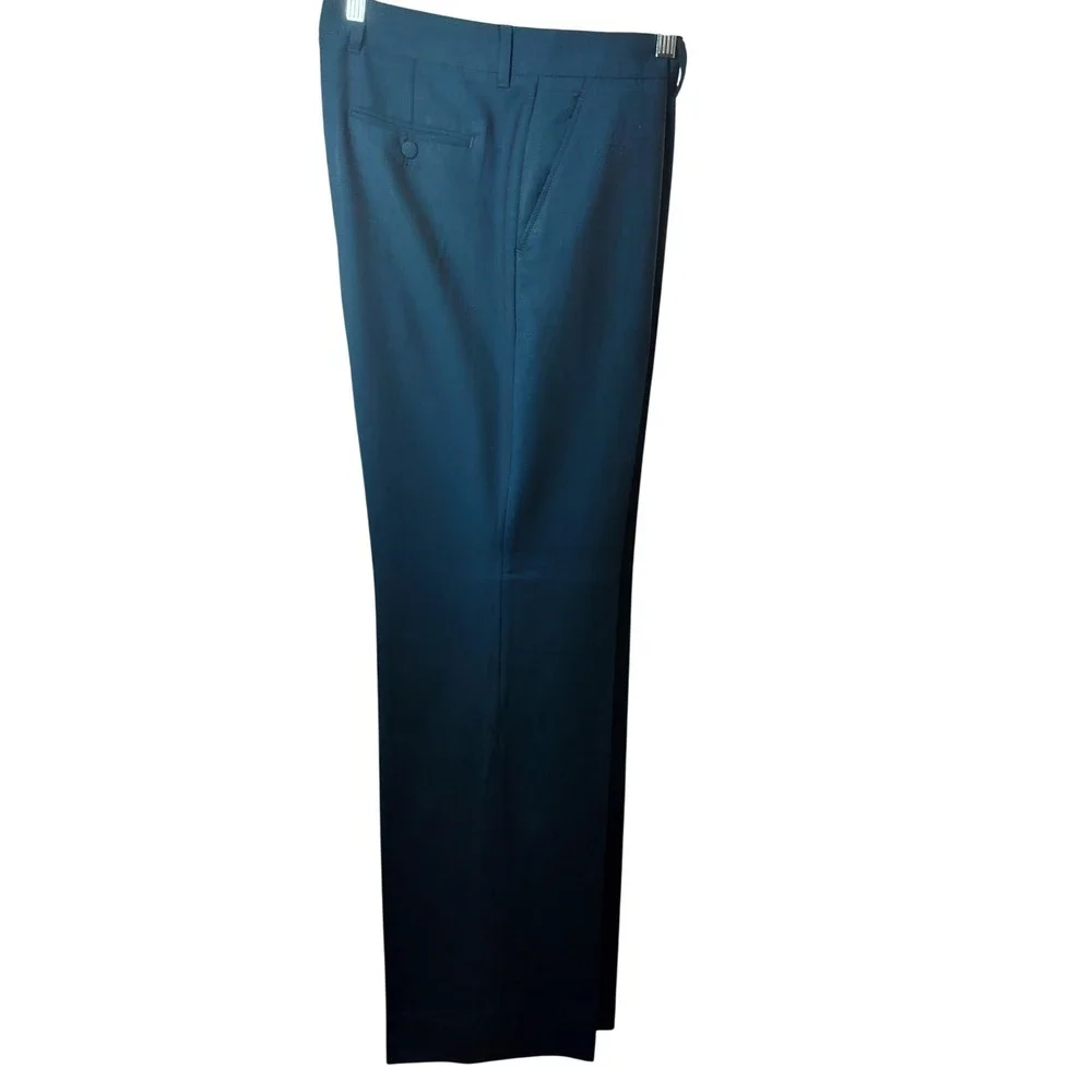 Gucci Mens Wool Mohair Dress Pants Teal Blue‎ Tailored Trousers Size IT 44 US 32